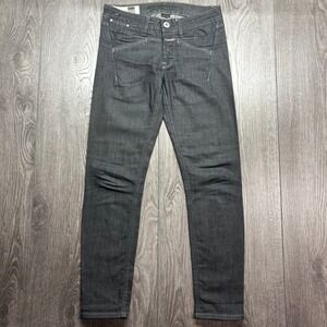 Marithe Francois Girbaud Grey Skinny Jeans Made in Italy Size 26 Stretch Denim